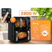 Vertical Double Chamber Oil-Free Fryer 12 l Air Fryer Berdsen 2800W BD-664