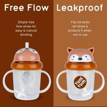 Tum Tum Baby Cup Art.288463 Fergus Fox Baby sippy cup with straw for ages 6+ months, 200 ml