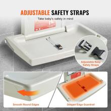 Kidsworld Removable Changing Table  Art.288487 White Pārtināmais galds (stiprināms pie sienas)