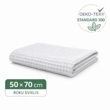 Bebe Basic Waffle Towel  Art.288859 White  Vafeļa auduma kokvilnas dvielis 50 x 70cm