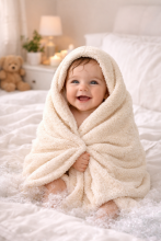 Bebe Basic Organic Cotton Baby Towel  Art.288861 White  Хлопковое полотенце фроте  50x70см (100% хлопок)
