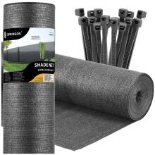 Noēnojuma tīkls gaiši antracīta 185 GSM 1.5 x 10 m SN0069