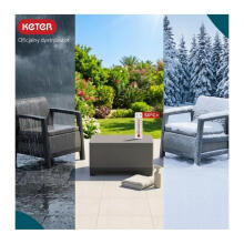 Garden furniture set Scandi Linea Balcony Set gray