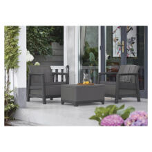 Garden furniture set Scandi Linea Balcony Set gray
