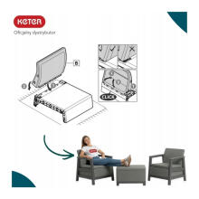 Комплект садовой мебели Scandi Linea Balcony Set, цвет серый/светло-бежевый.