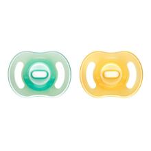 TOMMEE TIPPEE silicone soothers NIGHT GLOW ULTRALIGHT, 0-6 m., 2 pcs., 433804