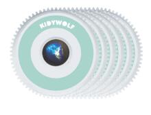 KIDYWOLF projektors Galaxy, piparmētru krāsā, KIDYSTAR-GR