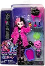 Monster High Creepover Party – Дракулаура с питомцем Count Fabulous и аксессуарами для пижамной вечеринки