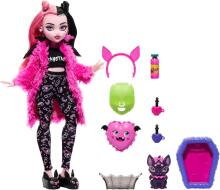 Monster High Creepover Party – Дракулаура с питомцем Count Fabulous и аксессуарами для пижамной вечеринки