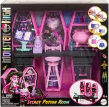 Monster High Secret Potion Room – Дракулаура с набором «Волшебная лаборатория» и Count Fabulous