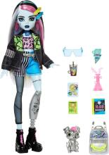 Monster High Frankie Stein lelle – džinsu stila tērps ar Watzie un aksesuāriem
