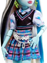 Monster High Frankie Stein Art.HXH73 Doll – Electrifying College Style with Watzie & Accessories (Articulated Figure)