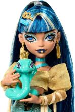 Monster High Cleo De Nile Doll – Royal Gold Outfit with Pet Hissette & Storytelling Accessories