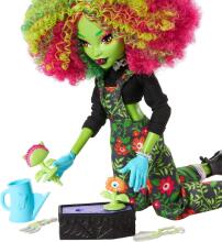 Monster High Fearbook Venus McFlytrap – zemes kluba lelle ar dārzkopības aksesuāriem