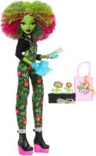 Monster High Fearbook Venus McFlytrap – zemes kluba lelle ar dārzkopības aksesuāriem