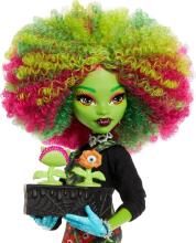 Monster High Fearbook Venus McFlytrap – zemes kluba lelle ar dārzkopības aksesuāriem