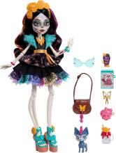 Monster High Skelita Calaveras lelle – krāsains papel picado stils ar Candelita