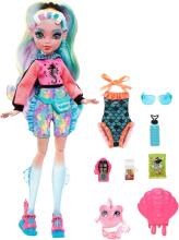 Monster High Lagoona Blue Doll – Casual School Look with Hoodie, Bike Shorts & Pet Neptuna