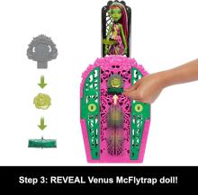 Monster High Skulltimate Secrets Venus McFlytrap – Garden Mysteries komplekts ar 19+ pārsteigumiem