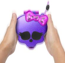 Polly Pocket x Monster High Portable Playset – School World with 3 Mini Dolls & 10 Accessories