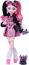 Monster High – Draculaura Doll in Pink Bow Dress & Black Cardigan