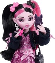 Monster High – Draculaura Doll in Pink Bow Dress & Black Cardigan