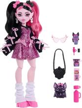 Monster High – Draculaura Doll in Pink Bow Dress & Black Cardigan