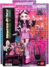 Monster High – Draculaura Doll in Pink Bow Dress & Black Cardigan