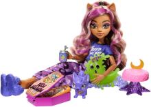 Monster High Creepover Party Clawdeen Wolf – Pajama Party Doll with Pet & Accessories