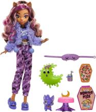 Monster High Creepover Party Clawdeen Wolf – Pajama Party Doll with Pet & Accessories