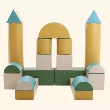 Мега-форт – большой мягкий игровой конструктор для детей (блоки для лазания, ползания и создания приключений)