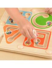 MASTERKIDZ Wooden Magnetic Maze Montessori Writing and Motor Skills