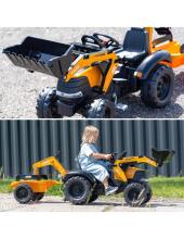 FALK Pedāļu Traktors Case CE ar Ekskavatoru un Piekabi 3-7 gadiem