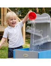 CLASSIC WORLD EDU Wooden Water Cascade Water Track with Pipes and Tank