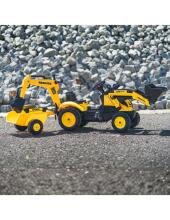 FALK Педальный трактор Komatsu с экскаваторным ковшом и прицепом 2-5 лет