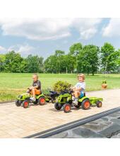 FALK pedāļu traktors ar iekrāvēju un Claas piekabi vecumā no 2 līdz 5 gadiem
