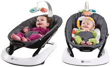 4moms BounceRoo  Infant Seat  Art.15745 Silver Plush  Детский шезлонг
