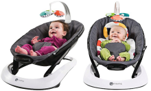 4moms BounceRoo  Infant Seat  Art.15745 Silver Plush Revolucionārs šūpuļkrēsliņš