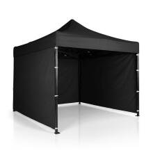 Dārza paviljons 3 sienas 3 x 3m melns plāns