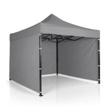 Dārza paviljons 3 sienas 3 x 3m pelēks plāns