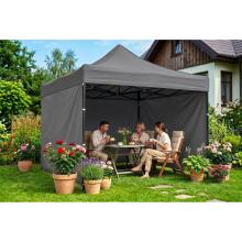 Dārza paviljons 3 sienas 3 x 3m pelēks plāns