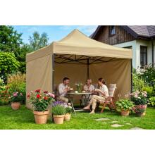 Garden Pavilion 3 Walls 3 x 3m Beige Plonos