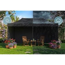 Dārza paviljons 3 sienas 3 x 6m melns plāns