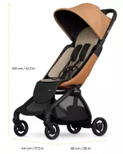 Mima Miro Compact Travel Stroller Art.289929 White pastaigu rati