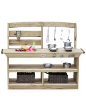 КЛАССИЧЕСКИЙ МИР EDU Деревянная кухня для игры с грязью Большой сад