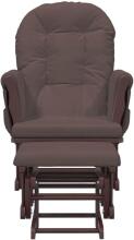 Bebe Basic Rocking Chair with Stool Art.290061 Lihgtgrey  Кресло-качалка для кормления