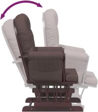 Bebe Basic Rocking Chair with Stool Art.290061 Lihgtgrey  Кресло-качалка для кормления