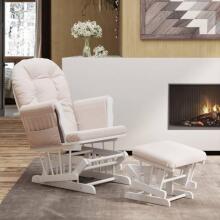 Bebe Basic Rocking Chair with Stool Art.290064 Cream/Brown Šūpuļkrēsls