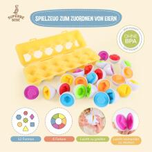 Superbe Bebe Montessori Eggs  Art.290108 Montessori Egg Puzzle - Match Shapes and Colors