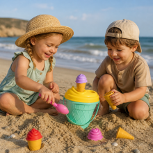 Bebe Basic Sand Toys Ice Art.290212 Набор песочных принадлежностей/Пляжный набор для песка ,5 шт